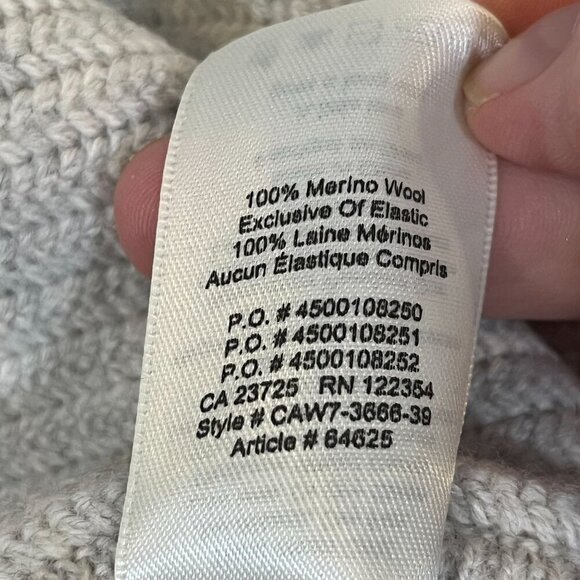 Aritzia Wilfred Free Lolan Sweater Knit Merino Wool Crop Oversized Gray Size XS - Picture 8 of 9